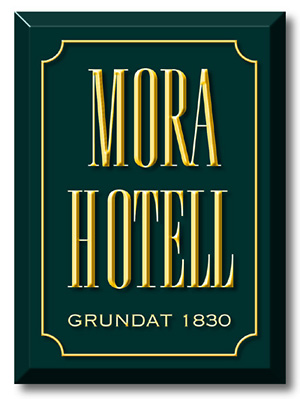 Design för glasskylt, Mora Hotell